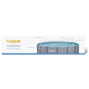 Funsicle Pool Volleyball Set for Above Ground Frame Pools Net And Ball Incl. NIB